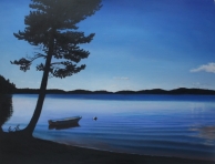painting sweden lake
