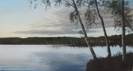 lake in Sweden (large version), painting